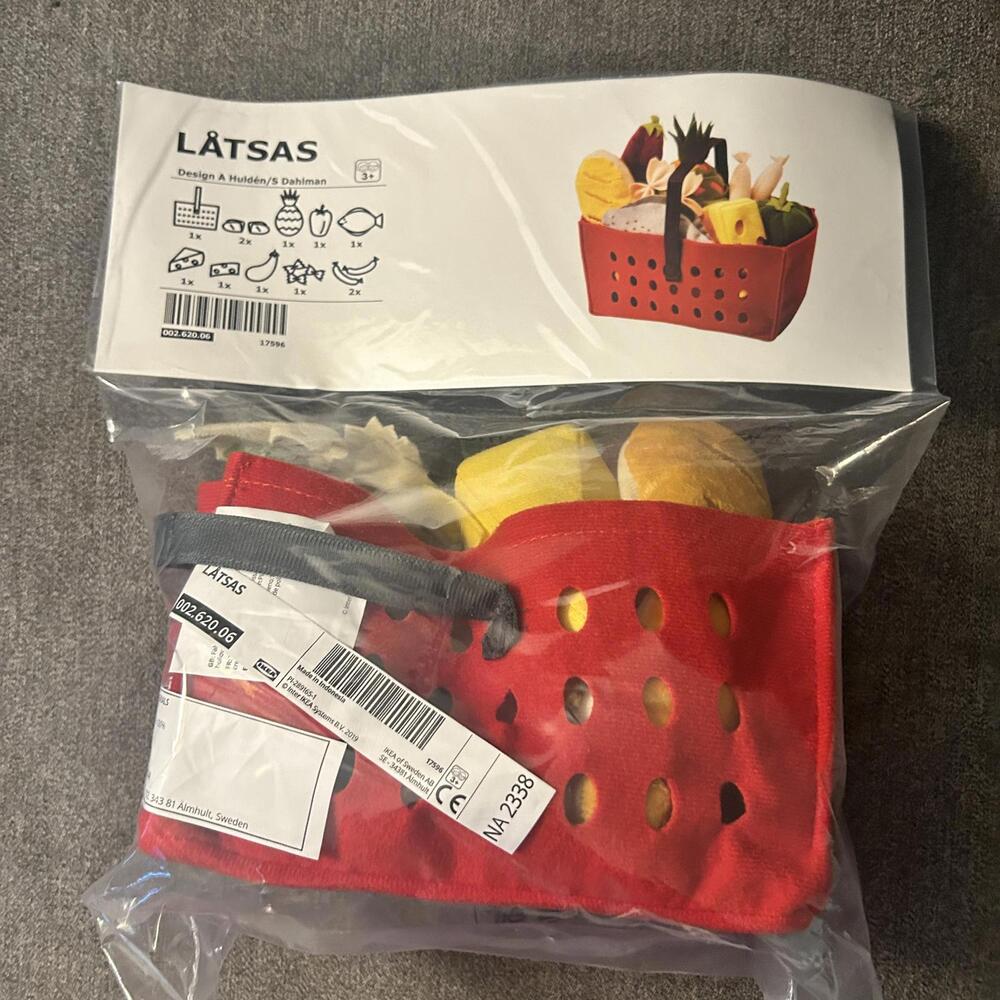 Ikea Fabric Fruit and Vegetable Basket Play-set (NWT)